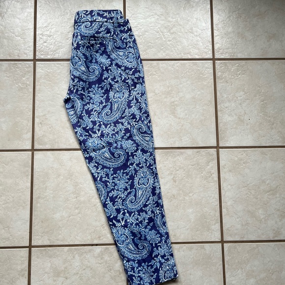 J. Crew Cotton Paisley straight-leg pants - Picture 3 of 8